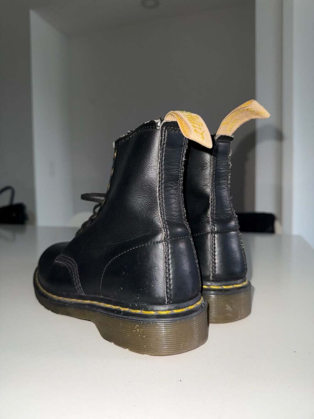 Dr. Martens 1460 Vegan 8-Eye Black Boots Size US Women's 8 / Men's 7 - Picture 4 of 14